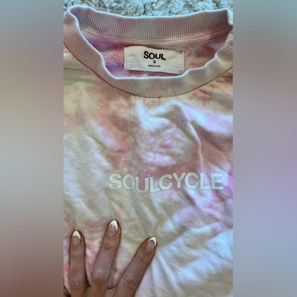 SoulCycle Pink and Brown Tie Dye Hoodie - Picture 3 of 4